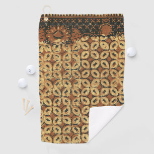 Serviette De Golf Batik Earthy Coffee Bean Élégant Rustique robuste