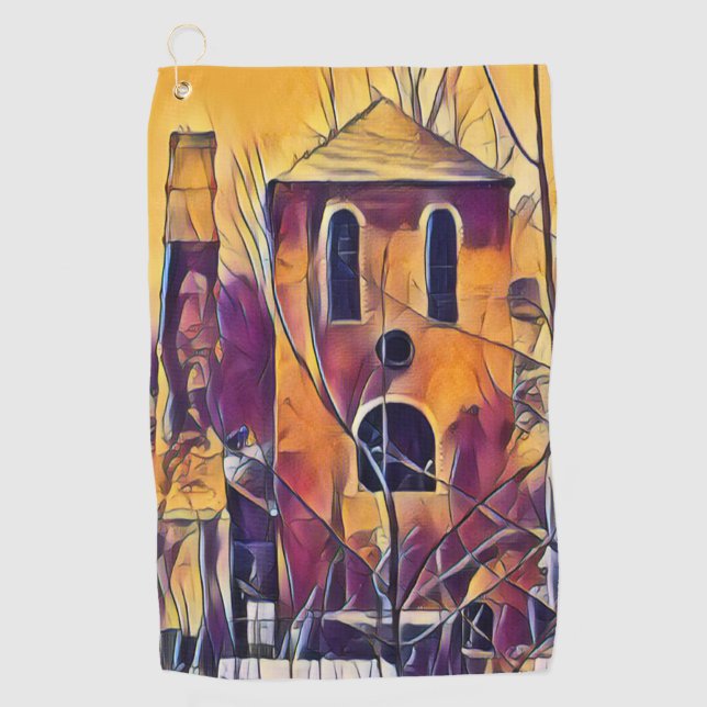 SERVIETTE DE GOLF BÂTIMENT D'ANGLETERRE VICTORIENNE (Devant)