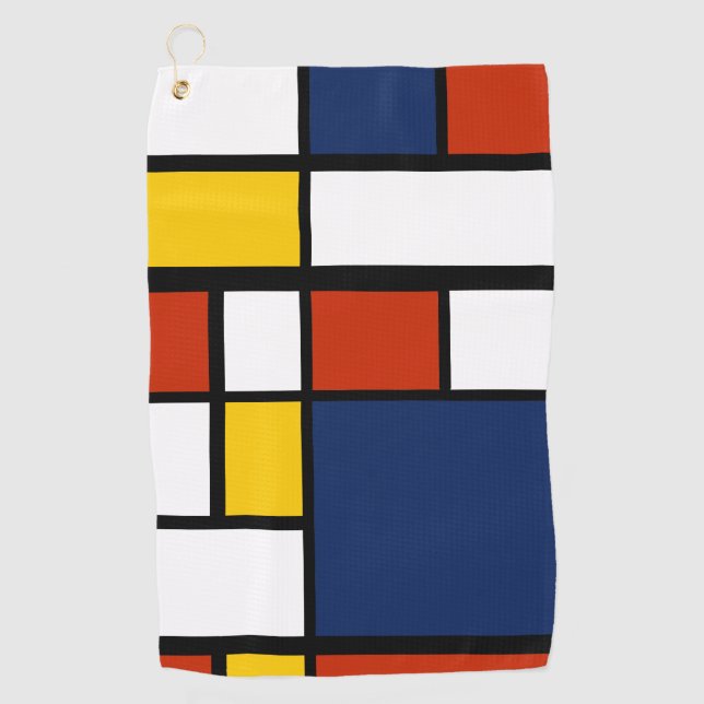 Serviette De Golf bauhaus motif peinture géométrique abstraite mo (Devant)