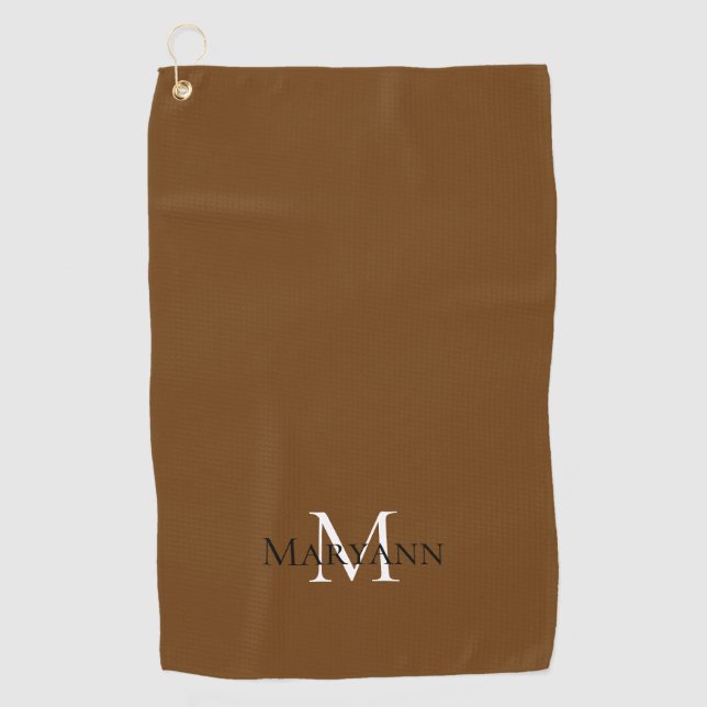 Serviette De Golf Beau Brown blanc et noir (Devant)