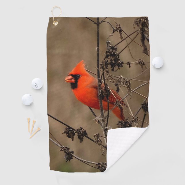 Serviette De Golf Beau Cardinal du Nord Personnel (En situation)