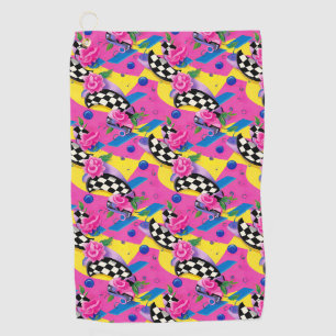 Serviette De Golf Beau Motif Surreal Pink et Checkerboard