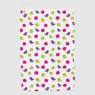 Serviette De Golf Beaux oiseaux colorés