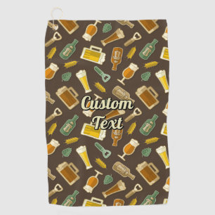 Serviette De Golf Beer Icons Motif Golf Serviette