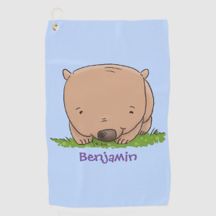 Serviette De Golf Belle illustration de dessin animé de bébé wombat