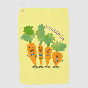 Serviette De Golf Belle illustration du quatuor de carottes à carott