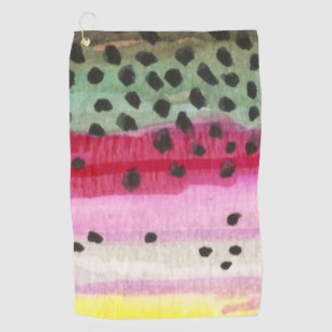 Serviette De Golf Belle peau de truite arc-en-ciel