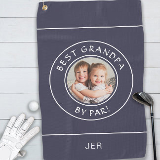 Serviette De Golf Best Grandpa By Par Golfer Modern Photo Cadeau Ble