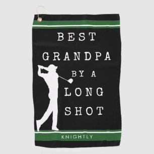 Serviette De Golf BEST GRANDPA PAR UNE LONGUE TIRETTE Personnalisée