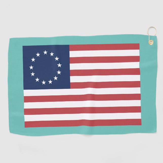 SERVIETTE DE GOLF BETSY ROSS PLAGE DE GOLF PATRIOTIQUE (Horizontal)