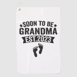 Serviette De Golf Bientôt Être Grand-Mère 2023 Funny Nouveau-Né Cade