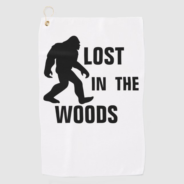 Serviette De Golf BIGFOOT / Sasquatch : PERDU DANS LES BOIS (Devant)