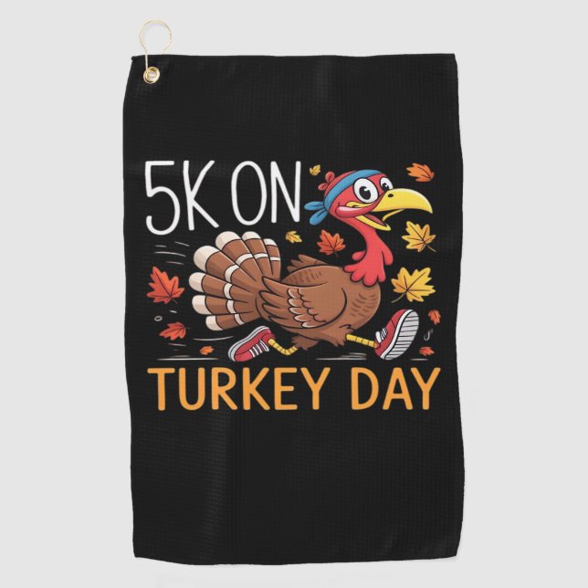Serviette De Golf Bigfoot Turquie Citrouille Thanksgiving Day Classi (Devant)