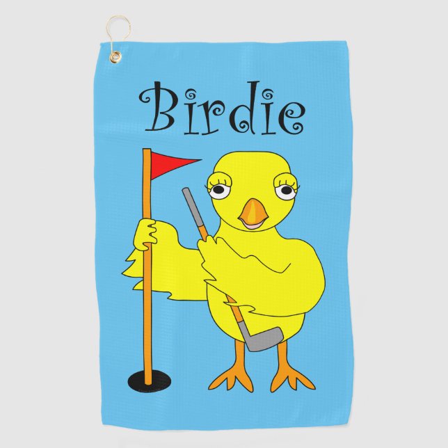 Serviette De Golf Birdie Golfer Chick (Devant)
