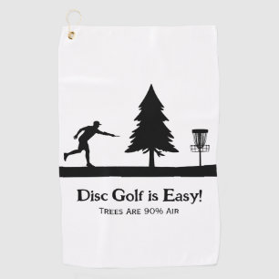 Serviette De Golf Black Funny Disc Golf Putting avec obstacle arbre
