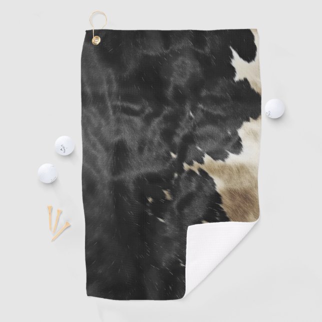 Serviette De Golf Black Gold Western Cowhide (En situation)