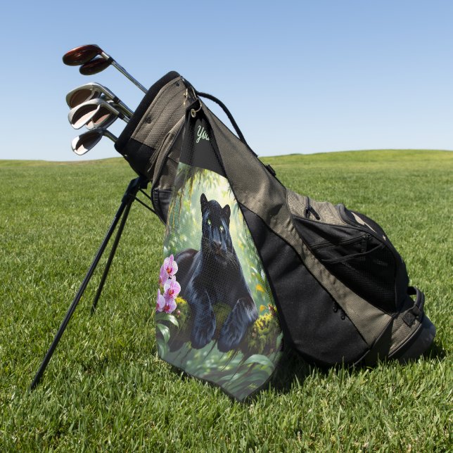 Serviette De Golf Black Panther in the Jungle (Vert)