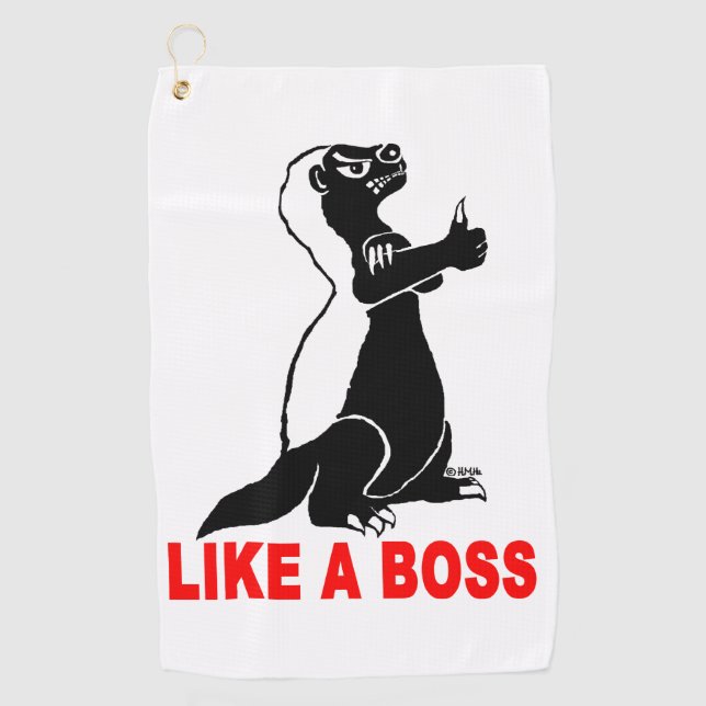 Serviette De Golf Blaireau de miel, comme un patron (Devant)