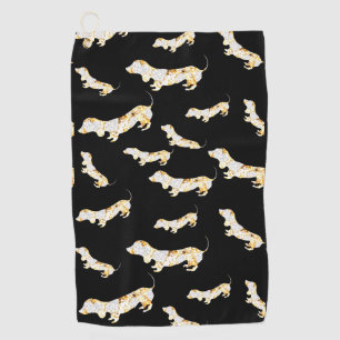 SERVIETTE DE GOLF BLANC DE DACHSHUND !