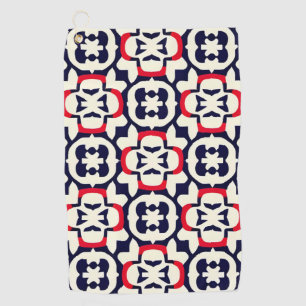 Serviette De Golf Blanc rouge et bleu de luxe
