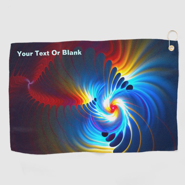 Serviette De Golf Bleu gravitationnel (Horizontal)