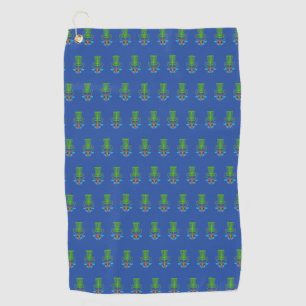 Serviette De Golf Blue Disk Golf serviette avec panier vert