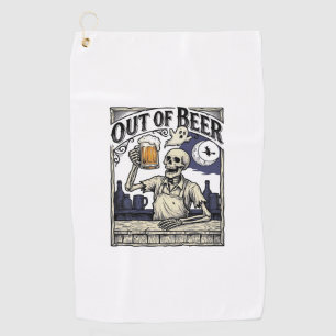 Serviette De Golf Boisson Halloween squelette Vintage Party