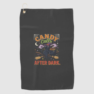 Serviette De Golf Bonbons d'Halloween après la tombée de la nuit