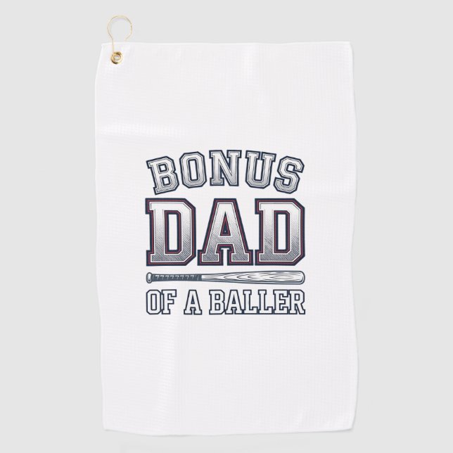 Serviette De Golf Bonus Dad of a Baller Vintage Sports Shirt Design_ (Devant)