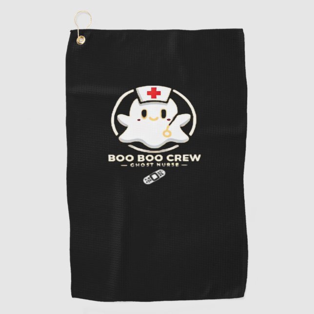 Serviette De Golf Boo Boo Crew Infirmière fantôme - Hallowe mignonne (Devant)