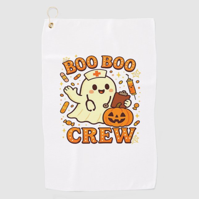 Serviette De Golf Boo Boo Infirmière d'équipage Funny Halloween Infi (Devant)