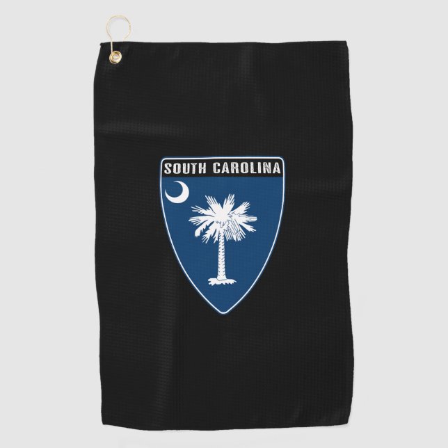 Serviette De Golf Bouclier de la Caroline du Sud (Devant)