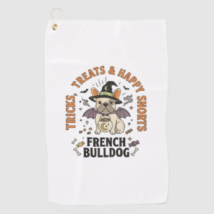 Serviette De Golf Bouledogue français farceur d'Halloween