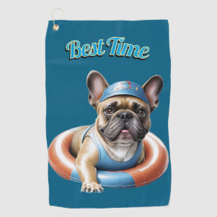 Serviette De Golf Bouledogue français Meilleur moment Bouledogue fra