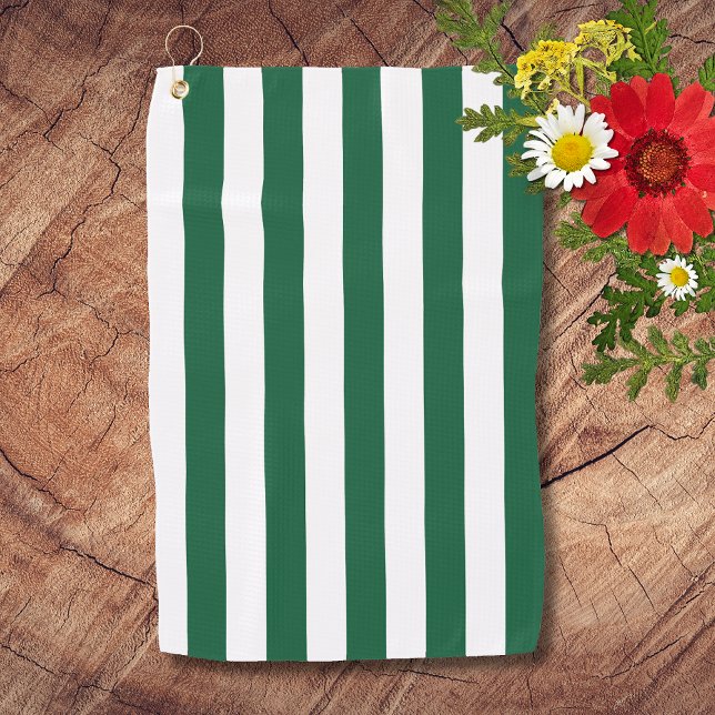 Serviette De Golf Bouteille vintage classique Vert & Blancs (Créateur téléchargé)