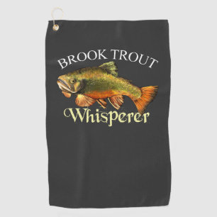 Serviette De Golf Brook Trout Whisperer Dark Fishing Towne