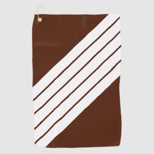 Serviette De Golf Brown blanc rayé les années 70 les années 80 Class