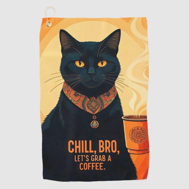 Serviette De Golf Brûlé et relaxé (Devant)