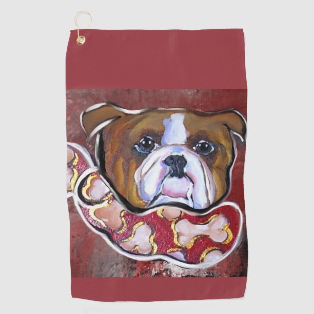 Serviette De Golf Bulldog (Devant)
