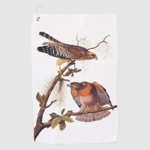 Serviette De Golf Buse à épaulettes roux Audubon Oiseau de proie