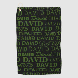 Serviette De Golf Cadeau de golf personnalisé avec nom cool imprimé