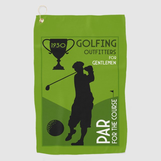 Serviette De Golf Cadeau de golf Vintage (Devant)