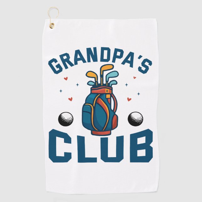 Serviette De Golf Cadeau du club de golf de grand-père (Devant)