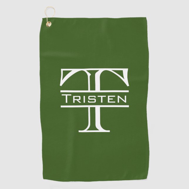 Serviette De Golf Cadeau Monogram Classic Golf Golfers (Devant)