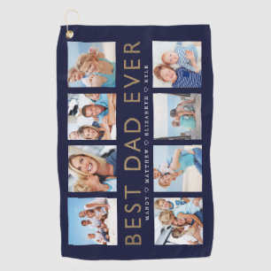 Serviette De Golf Cadeau pour Golf Papa   Collage photo de Best Dad 