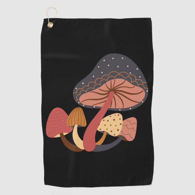 Serviette De Golf Café aux champignons (Devant)