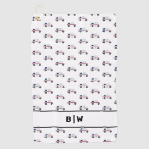 Serviette De Golf Camion postal du transporteur de courrier Monogram