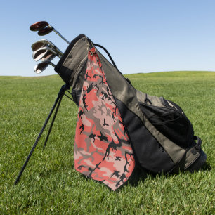 Serviette De Golf Camouflage rouge et Brown, Armée