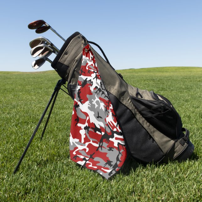 Serviette De Golf Camouflage rouge et gris, Militaire, Armée (Vert)