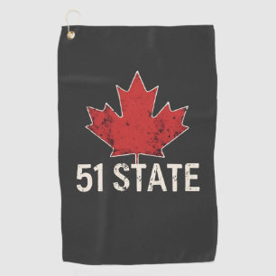 Serviette De Golf Canada 51e État Trump Drapeau américain et canadie